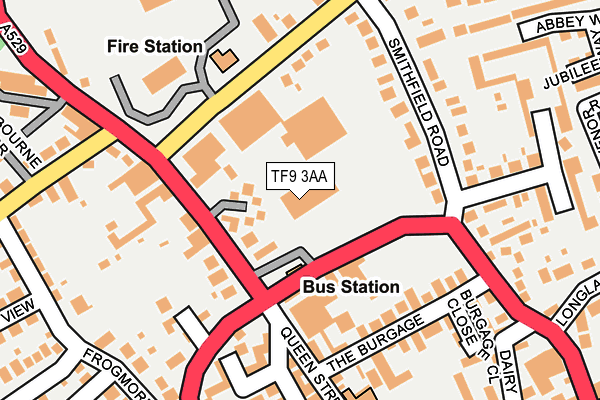 TF9 3AA map - OS OpenMap – Local (Ordnance Survey)