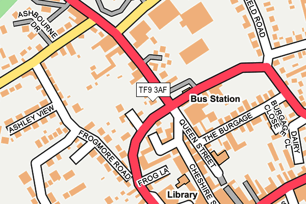 TF9 3AF map - OS OpenMap – Local (Ordnance Survey)