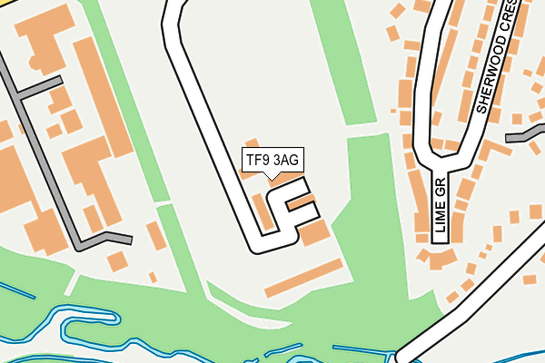 TF9 3AG map - OS OpenMap – Local (Ordnance Survey)