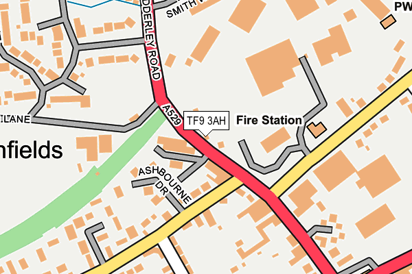 TF9 3AH map - OS OpenMap – Local (Ordnance Survey)