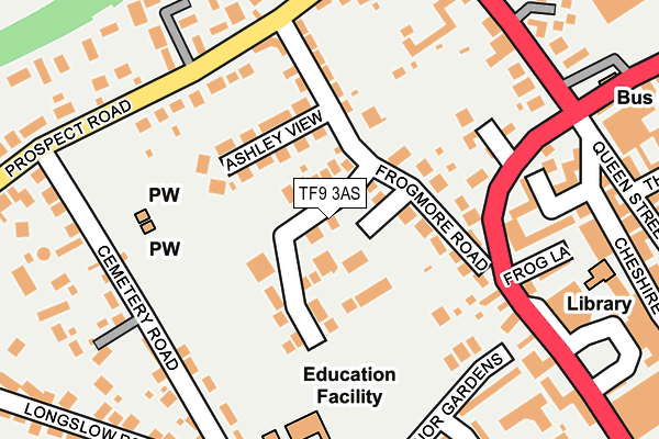 TF9 3AS map - OS OpenMap – Local (Ordnance Survey)