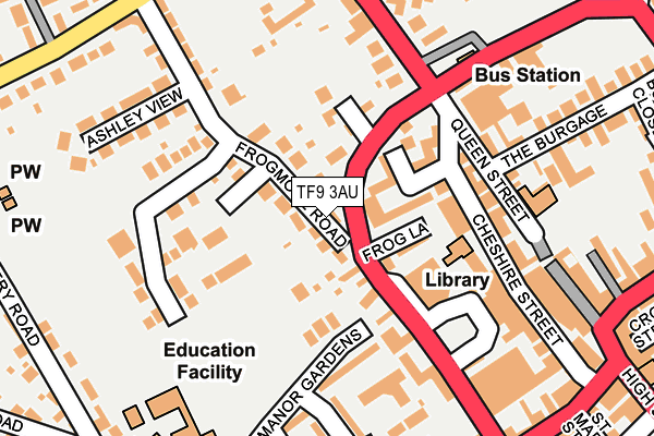 TF9 3AU map - OS OpenMap – Local (Ordnance Survey)