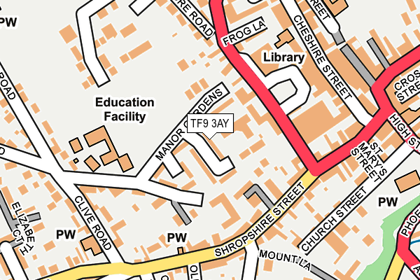 TF9 3AY map - OS OpenMap – Local (Ordnance Survey)