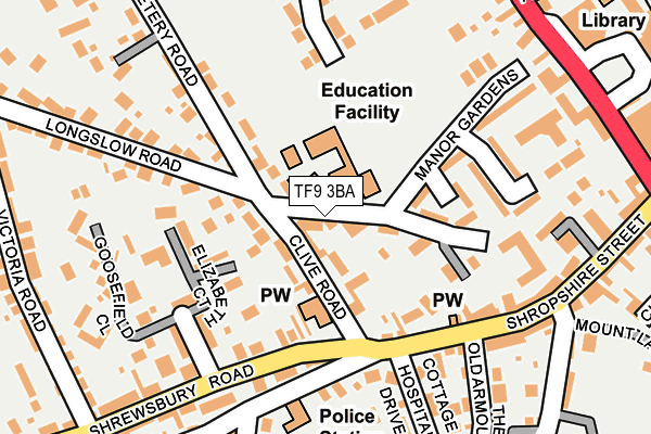 TF9 3BA map - OS OpenMap – Local (Ordnance Survey)