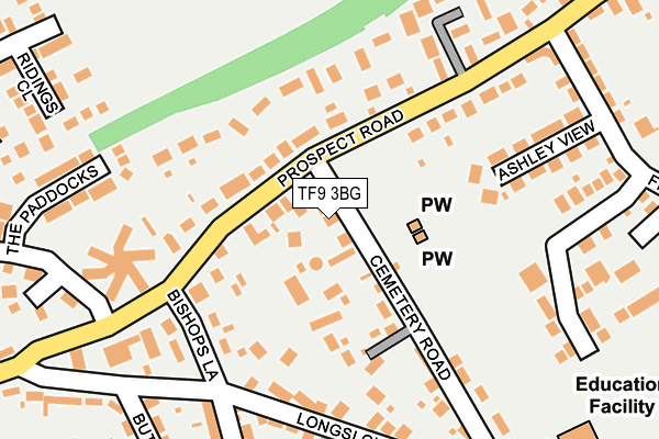 TF9 3BG map - OS OpenMap – Local (Ordnance Survey)