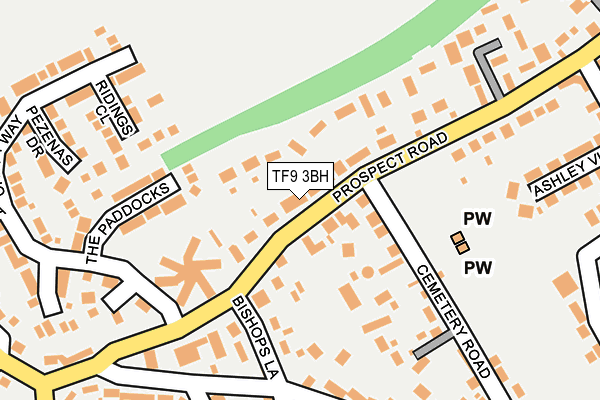 TF9 3BH map - OS OpenMap – Local (Ordnance Survey)
