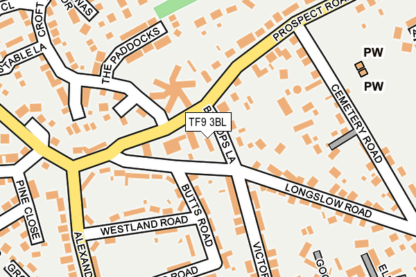 TF9 3BL map - OS OpenMap – Local (Ordnance Survey)