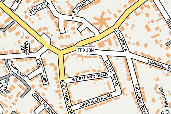 TF9 3BN map - OS OpenMap – Local (Ordnance Survey)