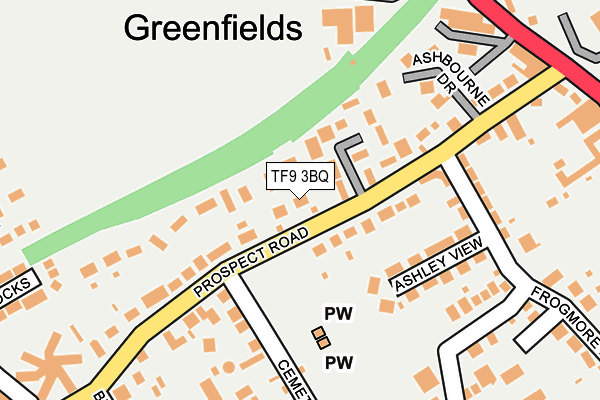 TF9 3BQ map - OS OpenMap – Local (Ordnance Survey)