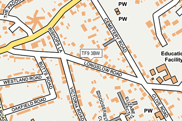 TF9 3BW map - OS OpenMap – Local (Ordnance Survey)