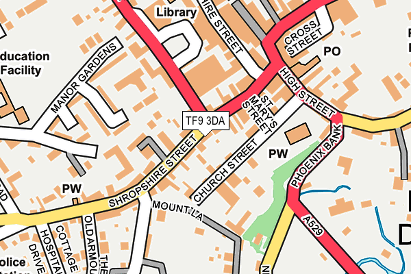 TF9 3DA map - OS OpenMap – Local (Ordnance Survey)