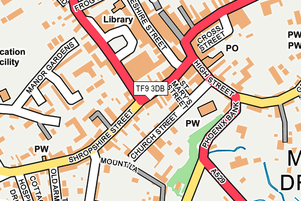 TF9 3DB map - OS OpenMap – Local (Ordnance Survey)