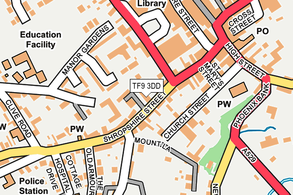 TF9 3DD map - OS OpenMap – Local (Ordnance Survey)