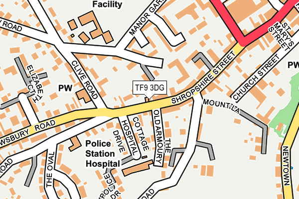 TF9 3DG map - OS OpenMap – Local (Ordnance Survey)