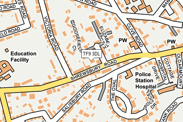 TF9 3DL map - OS OpenMap – Local (Ordnance Survey)