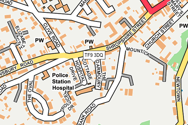 TF9 3DQ map - OS OpenMap – Local (Ordnance Survey)