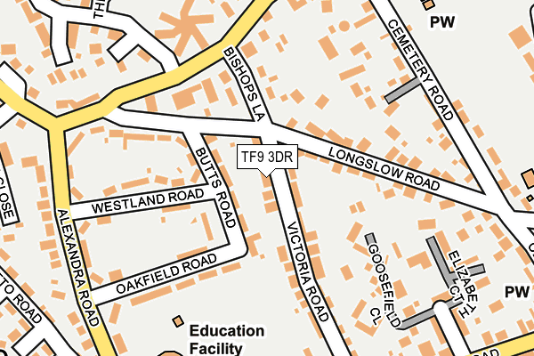 TF9 3DR map - OS OpenMap – Local (Ordnance Survey)
