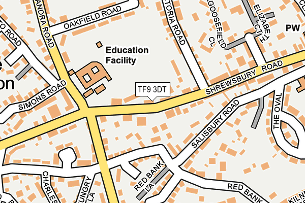 TF9 3DT map - OS OpenMap – Local (Ordnance Survey)