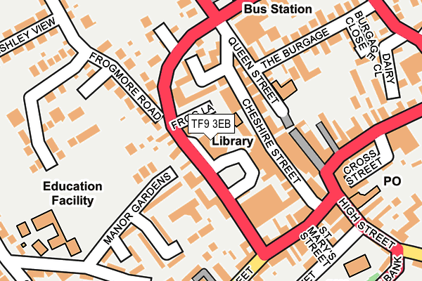 TF9 3EB map - OS OpenMap – Local (Ordnance Survey)