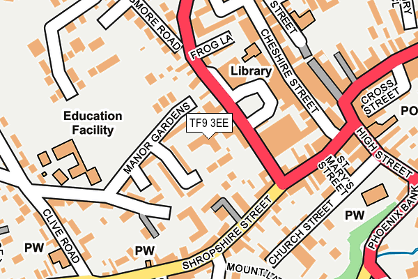 TF9 3EE map - OS OpenMap – Local (Ordnance Survey)