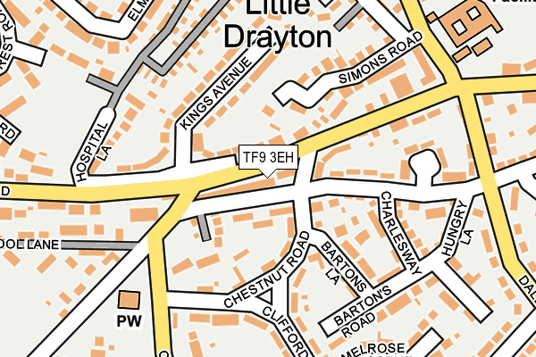 TF9 3EH map - OS OpenMap – Local (Ordnance Survey)