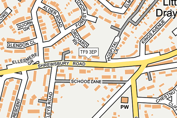 TF9 3EP map - OS OpenMap – Local (Ordnance Survey)