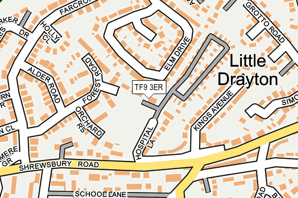 TF9 3ER map - OS OpenMap – Local (Ordnance Survey)