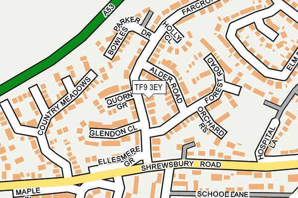 TF9 3EY map - OS OpenMap – Local (Ordnance Survey)