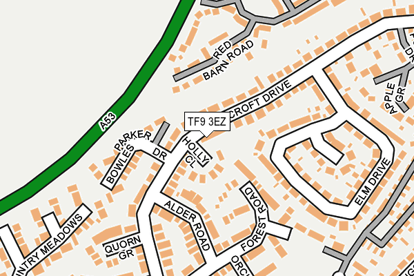 TF9 3EZ map - OS OpenMap – Local (Ordnance Survey)