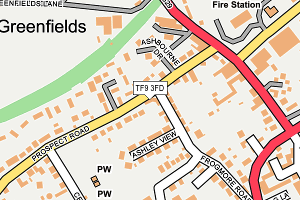 TF9 3FD map - OS OpenMap – Local (Ordnance Survey)