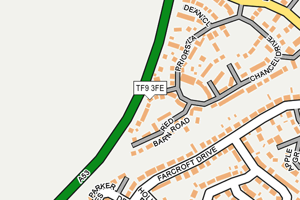 TF9 3FE map - OS OpenMap – Local (Ordnance Survey)