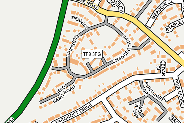 TF9 3FG map - OS OpenMap – Local (Ordnance Survey)