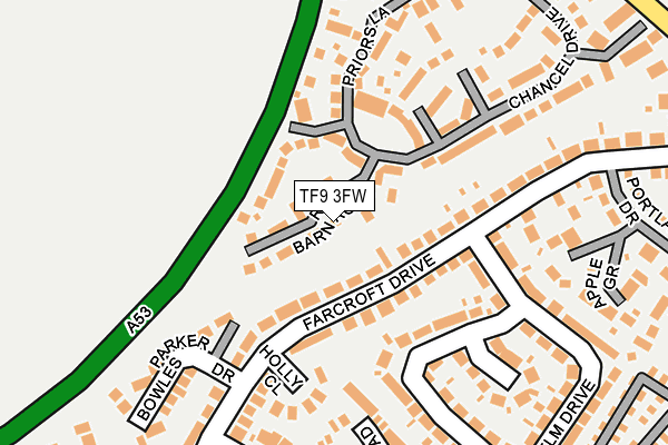 TF9 3FW map - OS OpenMap – Local (Ordnance Survey)