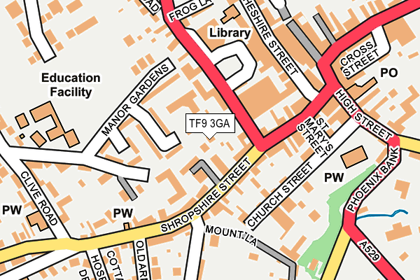 TF9 3GA map - OS OpenMap – Local (Ordnance Survey)