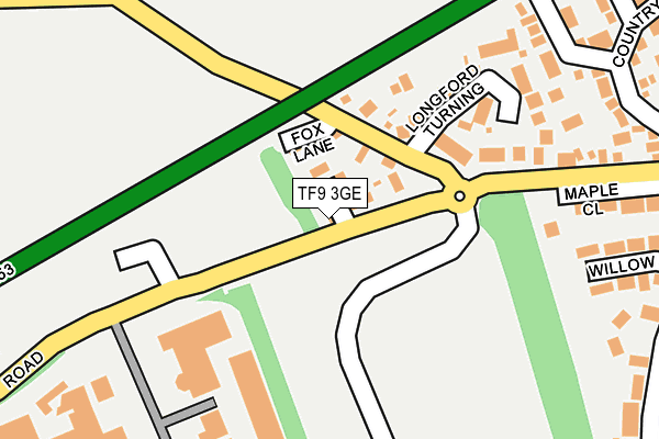 TF9 3GE map - OS OpenMap – Local (Ordnance Survey)