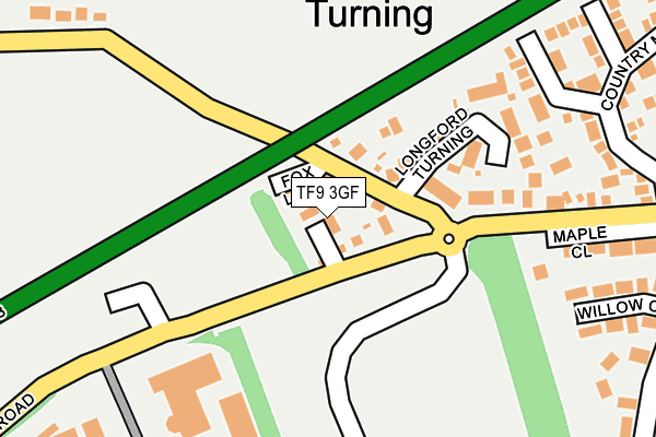 TF9 3GF map - OS OpenMap – Local (Ordnance Survey)