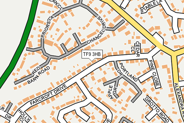 TF9 3HB map - OS OpenMap – Local (Ordnance Survey)