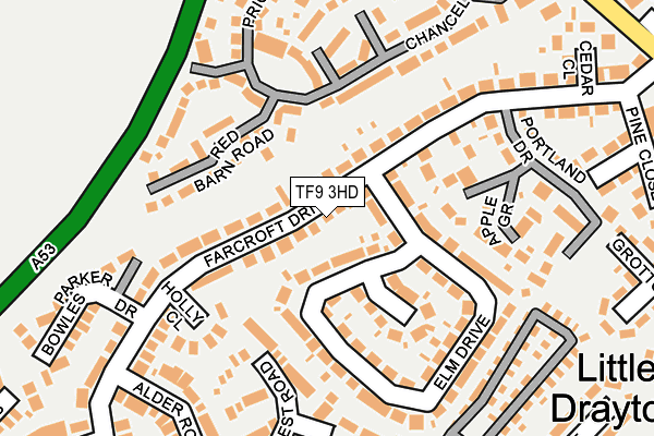 TF9 3HD map - OS OpenMap – Local (Ordnance Survey)