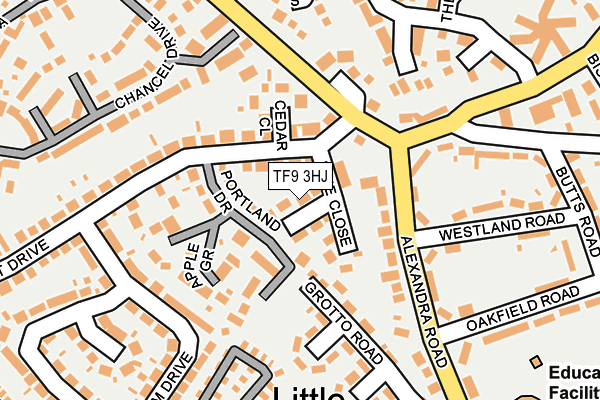 TF9 3HJ map - OS OpenMap – Local (Ordnance Survey)