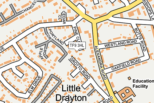 TF9 3HL map - OS OpenMap – Local (Ordnance Survey)