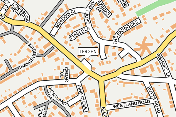 TF9 3HN map - OS OpenMap – Local (Ordnance Survey)