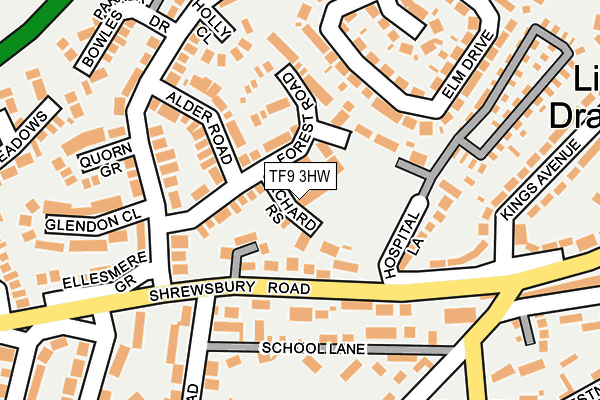 TF9 3HW map - OS OpenMap – Local (Ordnance Survey)