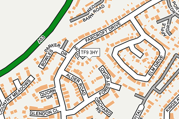 TF9 3HY map - OS OpenMap – Local (Ordnance Survey)