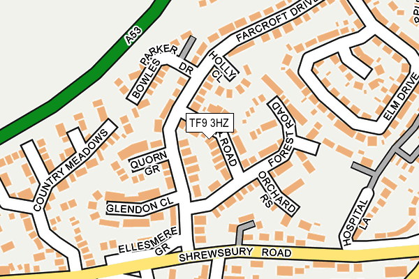 TF9 3HZ map - OS OpenMap – Local (Ordnance Survey)