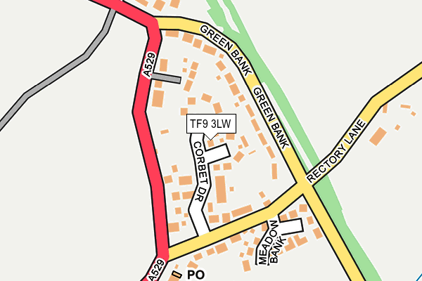 TF9 3LW map - OS OpenMap – Local (Ordnance Survey)