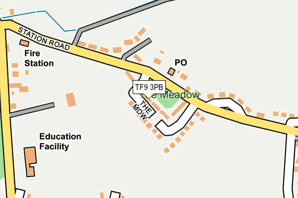 TF9 3PB map - OS OpenMap – Local (Ordnance Survey)