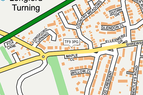 TF9 3PG map - OS OpenMap – Local (Ordnance Survey)