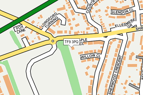 TF9 3PQ map - OS OpenMap – Local (Ordnance Survey)