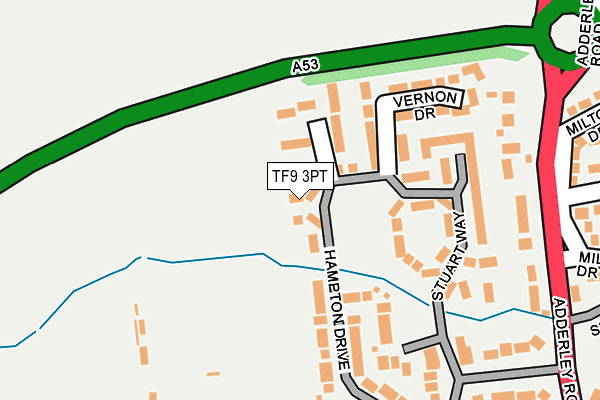 TF9 3PT map - OS OpenMap – Local (Ordnance Survey)