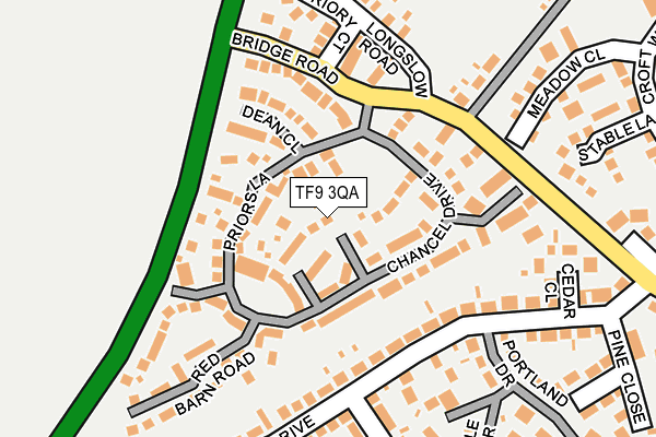 TF9 3QA map - OS OpenMap – Local (Ordnance Survey)